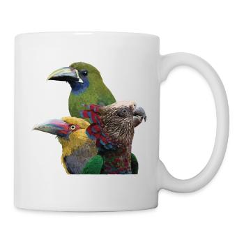 Toucans and parrot - Mug - white - Right