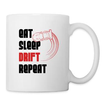 Eat sleep drift repeat - Mug blanc - blanc - Droite
