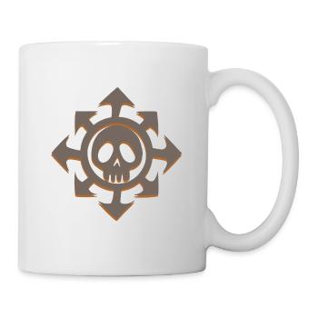 Skull Chaos Stern - Tasse - Weiß - Rechts