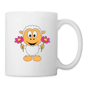 BLUMEN - BLÜMCHEN - SCHAF - TIER - TIERISCH - LOVE - Tasse - Weiß - Rechts