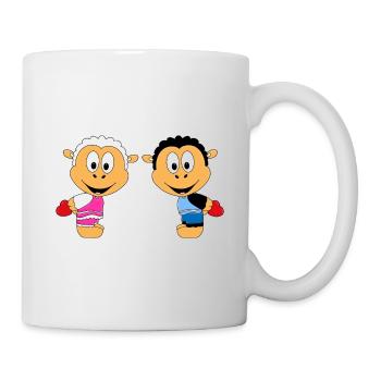 SCHAFE - LIEBE - TIERE - TIERISCH - VERLIEBT - Tasse - Weiß - Rechts