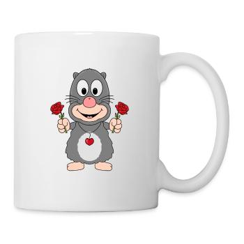 MAULWURF - BLUMEN - TIER - LIEBE - LOVE - Tasse - Weiß - Rechts