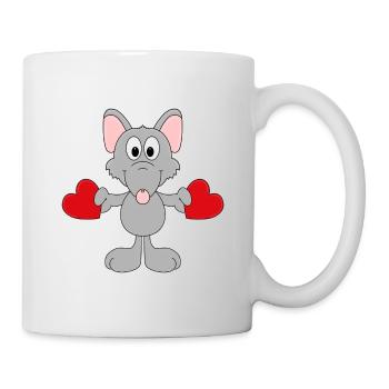 RATTE - HERZEN - LIEBE - TIERLIEB - TIERISCH - Tasse - Weiß - Rechts