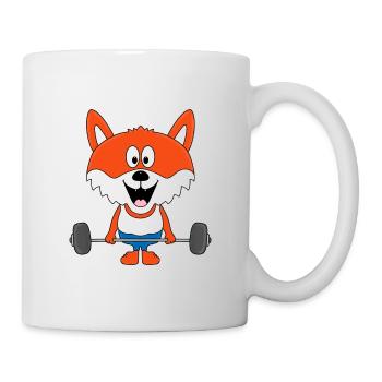 FUCHS - FITNESS - BODYBUILDER - FITNESSSTUDIO - Tasse - Weiß - Rechts