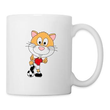 HAMSTER - FUßBALL - SPORT - TIER - KIND - BABY - Tasse - Weiß - Rechts