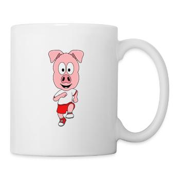 SCHWEIN - LAUFEN - JOGGEN - SPORT - MARATHON - Tasse - Weiß - Rechts