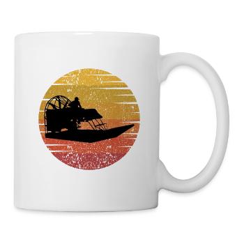 Vintage Rétro Airboat Fanboat Airboating Planeboat - Mug blanc - blanc - Droite