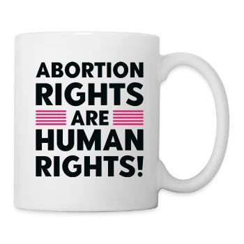 Le droit à l’avortement est un droit de l’homme - Mug blanc - blanc - Droite