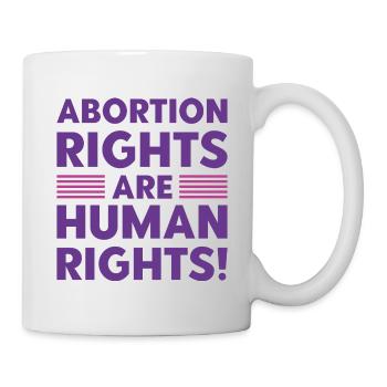 Le droit à l’avortement est un droit de l’homme - Mug blanc - blanc - Droite