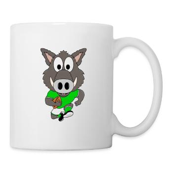 WILDSCHWEIN - AMERICAN FOOTBALL - SPORT - TIER - Tasse - Weiß - Rechts