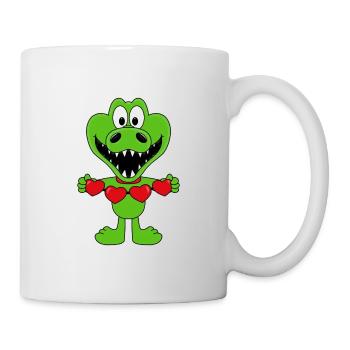 KROKODIL - LIEBE - LOVE - TIER - KINDER - BABY - Tasse - Weiß - Rechts