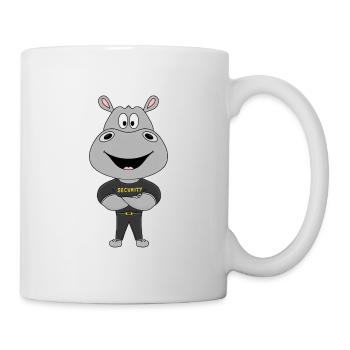 NILPFERD - HIPPO - BODYGUARD - SECURITY - TIER - Tasse - Weiß - Rechts