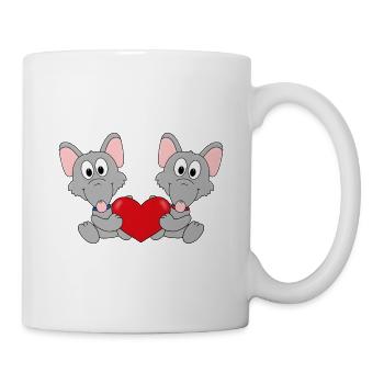 RATTEN - LIEBE - LOVE - TIER - TIERISCH - VERLIEBT - Tasse - Weiß - Rechts