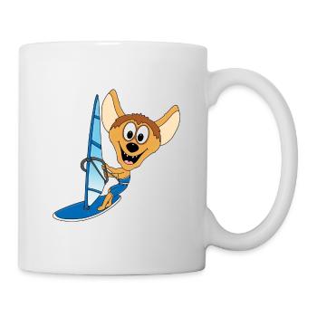 WINDSURFER - SURFER - HYÄNE - WASSERSPORT - Tasse - Weiß - Rechts