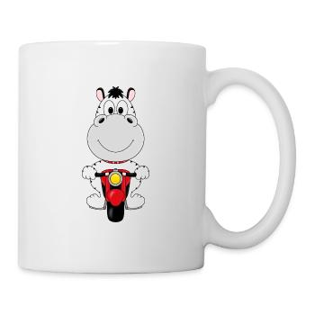 ZEBRA - MOTORRAD - BIKER - TIERISCH - TIER - Tasse - Weiß - Rechts