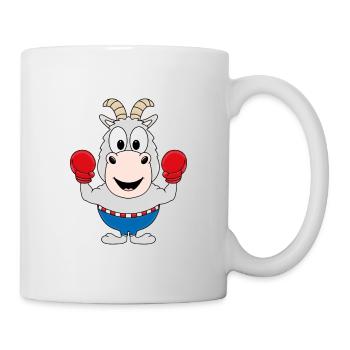 BOXER - ZIEGE - BOXEN - SPORT - TIERISCH - Tasse - Weiß - Rechts