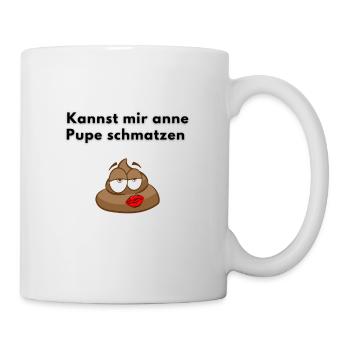 Pupe schmatzen - Tasse - Weiß - Rechts