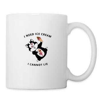 I need ice cream and I'm not going to lie! - Mug - white - Right
