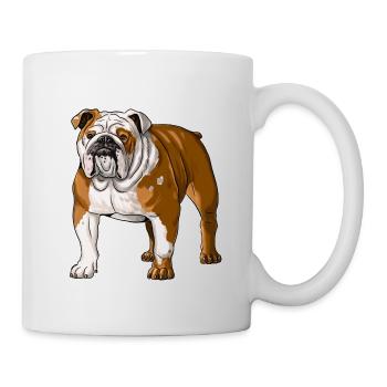 English Bulldog T-shirt. BULLY the dog. - Mug - white - Right