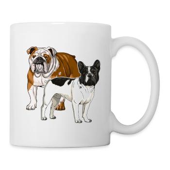 English and French Bulldog T-Shirt. - Mug - white - Right