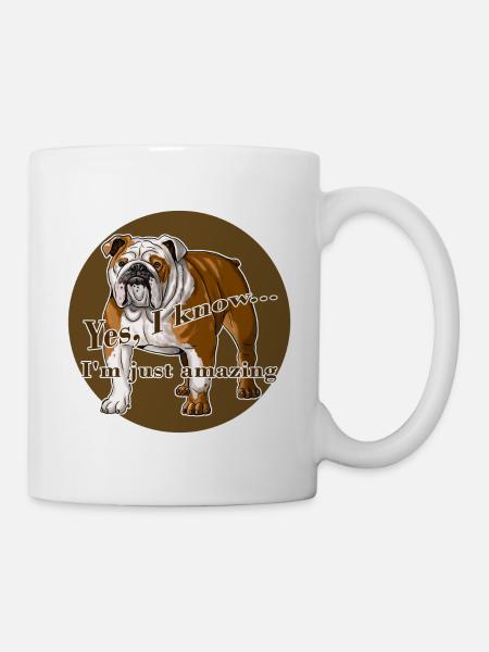English Bulldog T-shirt. I'm just amazing. - Mug - white
