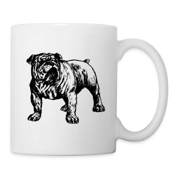 English Bulldog T-shirt. BULLY the dog. - Mug - white - Right