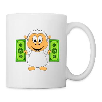 SCHAF - GELD - TIER - TIERISCH - Tasse - Weiß - Rechts
