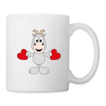 LIEBE - LOVE - ZIEGE - TIER - KINDER - BABY - Tasse - Weiß - Rechts
