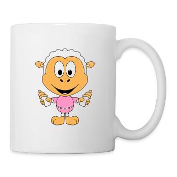 SCHAF - BABY - KINDER - FLÄSCHCHEN - MILCH - Tasse - Weiß - Rechts