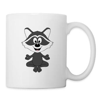 PILATES - YOGA - WASCHBÄR - TIER - KINDER - BABY - Tasse - Weiß - Rechts