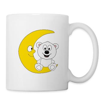 EISBÄR - MOND - TIER - KINDER - BABYS - Tasse - Weiß - Rechts