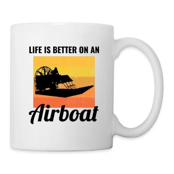 Airboat Fanboat Airboating Planeboat Bateau de marais - Mug blanc - blanc - Droite