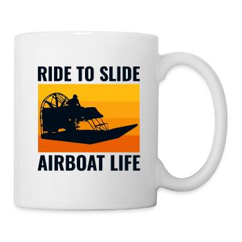 Airboat Fanboot Airboating Vintage Retro - Tasse - Weiß - Rechts