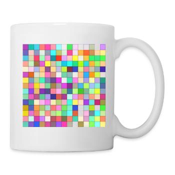 Colorful Squares Pattern - Mug - white - Right