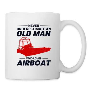 Airboat Fanboat Airboating Papa Grand-père Fête des pères - Mug blanc - blanc - Droite