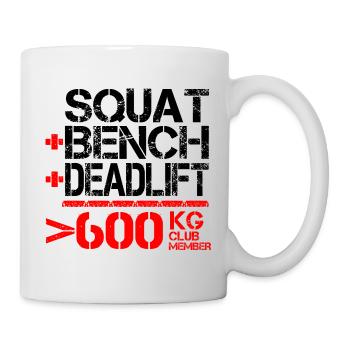 Powerlifting 600 kg Club Member - Tasse - Weiß - Rechts