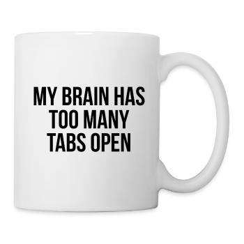Mon cerveau a trop d’onglets ouverts - Mug blanc - blanc - Droite