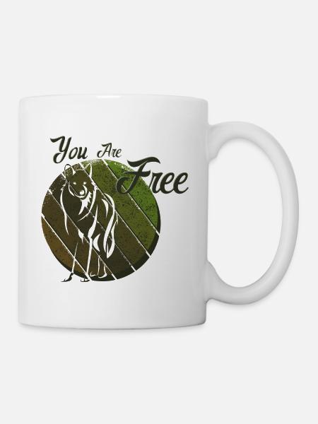 You are a Free Wolf - Mug - white