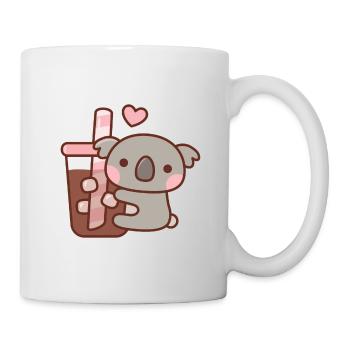 Süßer Koalabär liebt Eiskaffee - Tasse - Weiß - Rechts