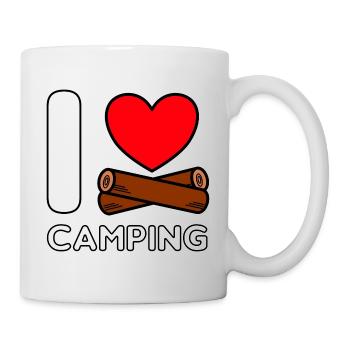 I love Camping Campers Sprüche Ich liebe Camping - Tasse - Weiß - Rechts