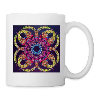Symbole coloré Mandala Mandala Universe - Mug blanc - blanc - Droite