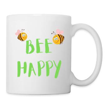 Bee Happy - Enjoy Life - Tasse - Weiß - Rechts