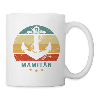 MAMITÄN Mama ist der Kapitän Geschenke Muttertag - Tasse - Weiß - Rechts