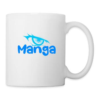 Manga logo light blue & dark eye - Mug - white - Right
