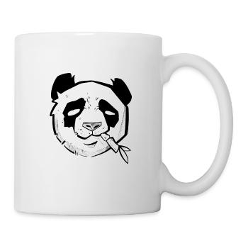 Tête de panda mignonstyle sketchy et dotwork - Mug blanc - blanc - Droite