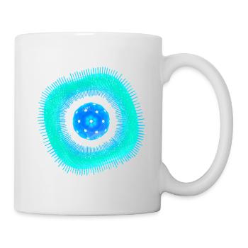 Abstrakte Zelle - Tasse - Weiß - Rechts