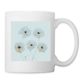 Poppy Flowers Blue Orange - Mug - white - Right