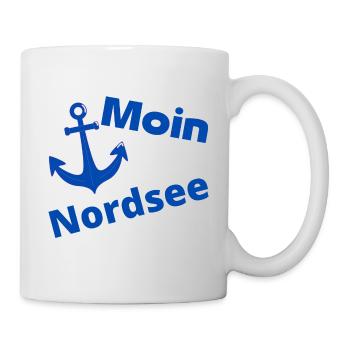 Moin Nordsee - Motiv mit Anker - Tasse - Weiß - Rechts