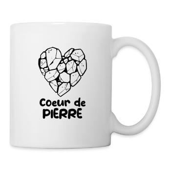 Coeur de pierre - Mug blanc - blanc - Droite
