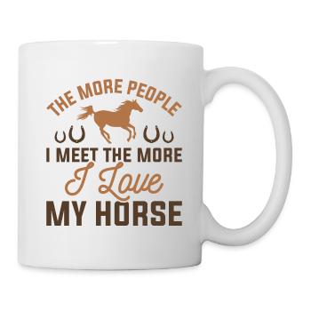 Ich liebe mein Pferd - Tasse - Weiß - Rechts
